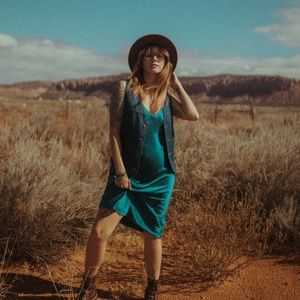 L’agence Jodie Slip Dress in Teal